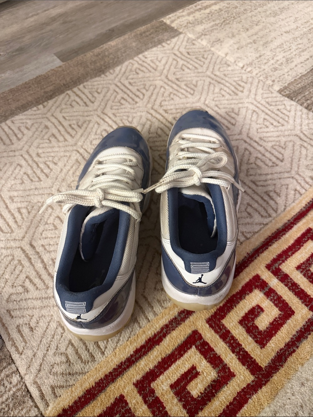 Jordan Men's Low-Top Sneakers in Navy and White